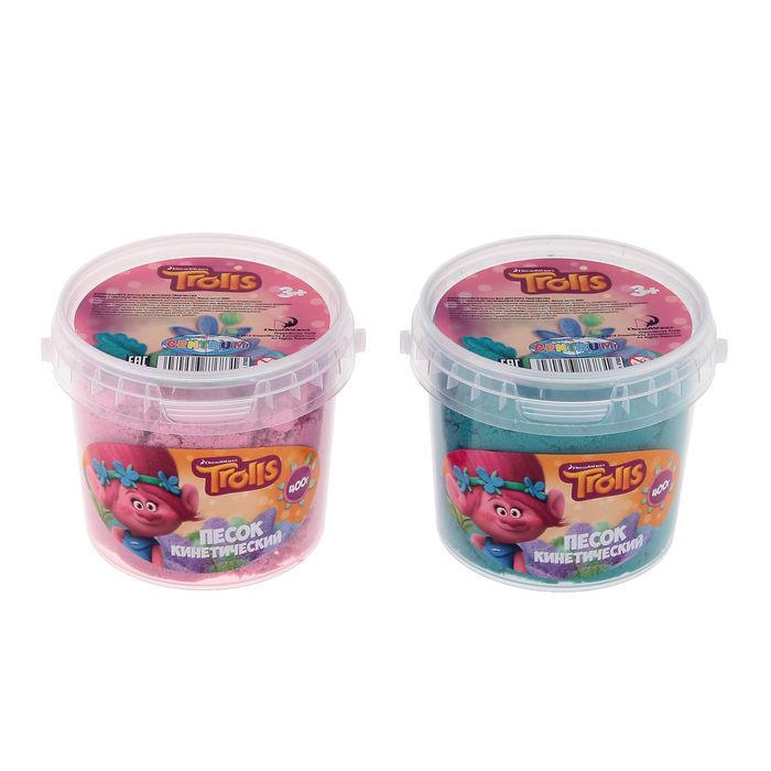 Песок кинетический "Тролли", 400 г, цвета МИКС