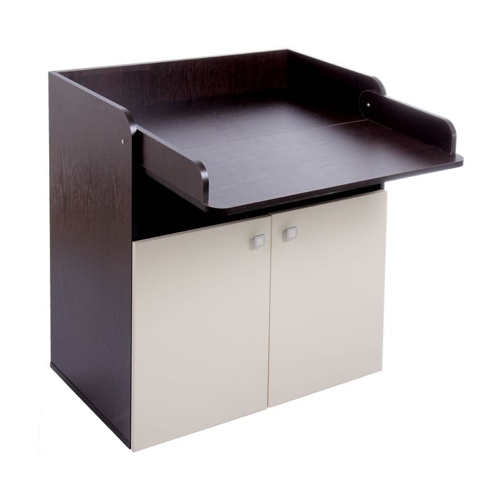 Комод детский пеленальный «Фея 1280» с дверцами, цвет венге/бежевый