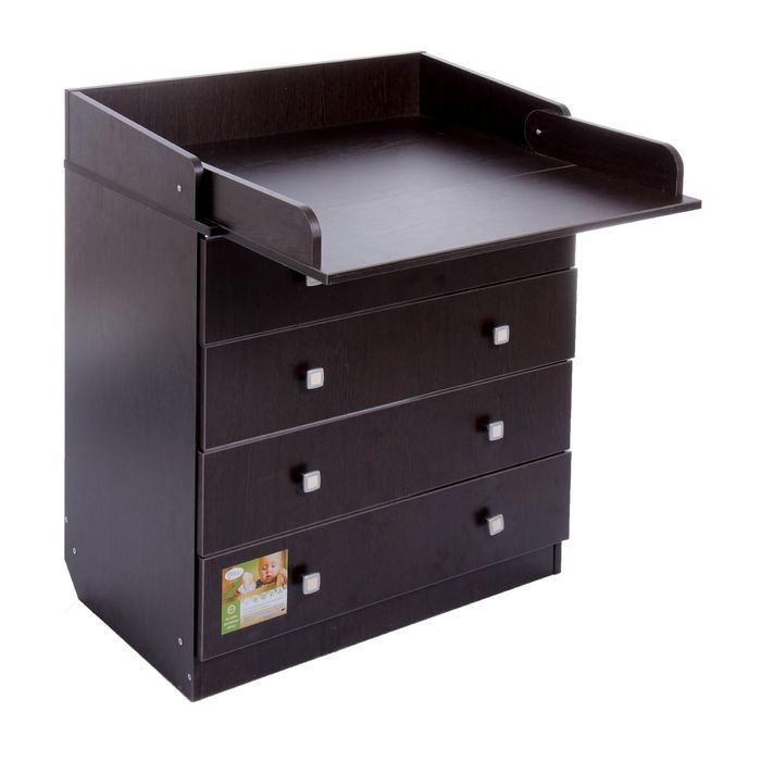 Комод детский пеленальный «Фея 1580», 4 выдвижных ящика, цвет венге