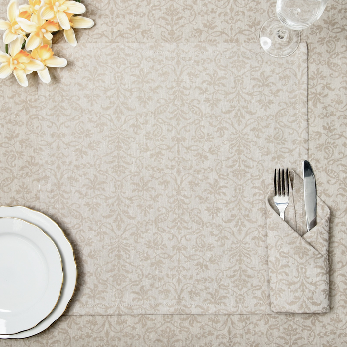 Набор столовый "Этель" Верона скатерть 110х160 см, салфетки 40х40 см 4 шт., хлопок 100% ВМГО 0403