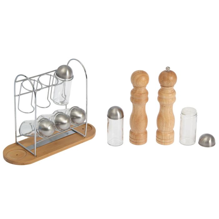 Полка для специй, бамбук/гевея