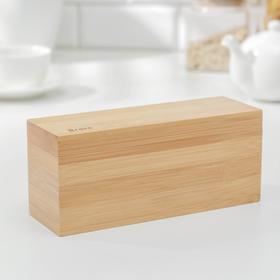 

Ящик для чая, 3 секции, 21×7×9 см, бамбук