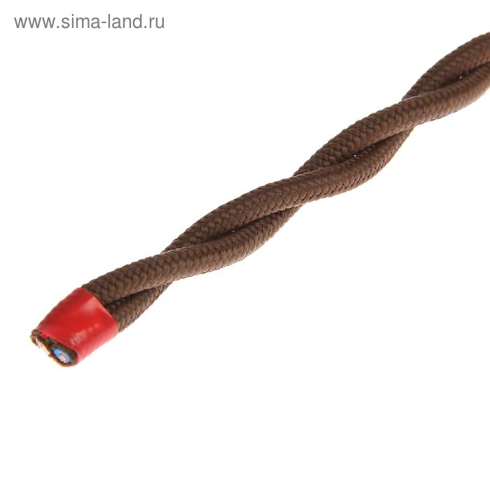 Провод Bironi, 2*1.5 мм2, витой, цвет коричневый  1шт-50м