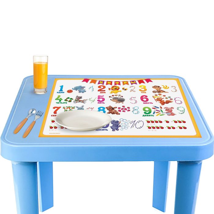 Обучающий коврик-подкладка "Учим цифры", А3