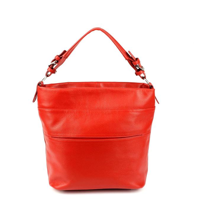 Сумка женская на молнии, 1 отдел, 2 наружных кармана, цвет алый