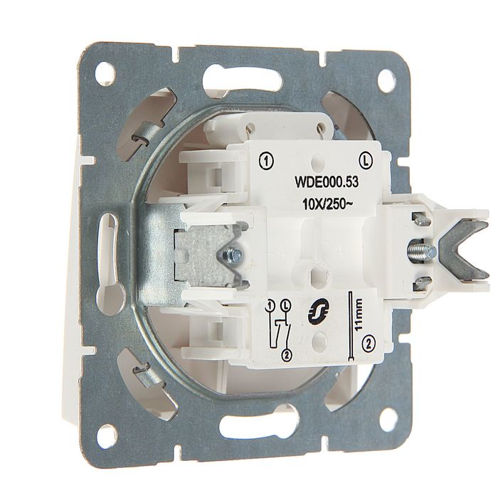 Выключатель "Дуэт" SchE WDE000153, 2 клавиши, скрытый, с подсветкой, цвет белый