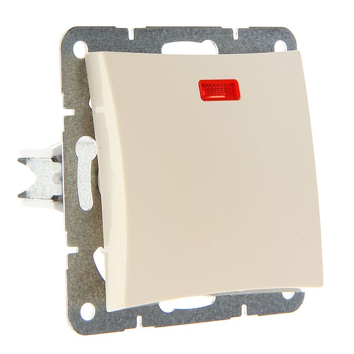 Выключатель "Дуэт" SchE WDE000213, 10 А, 1 клавиша, скрытый, с подсветкой, цвет бежевый