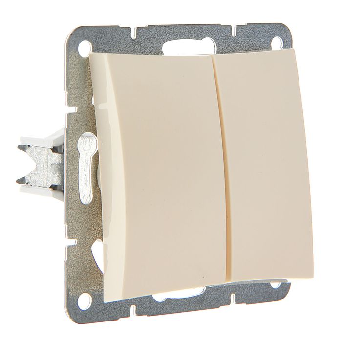Выключатель "Дуэт" SchE WDE000251, 10 А, 2 клавиши, скрытый, цвет бежевый