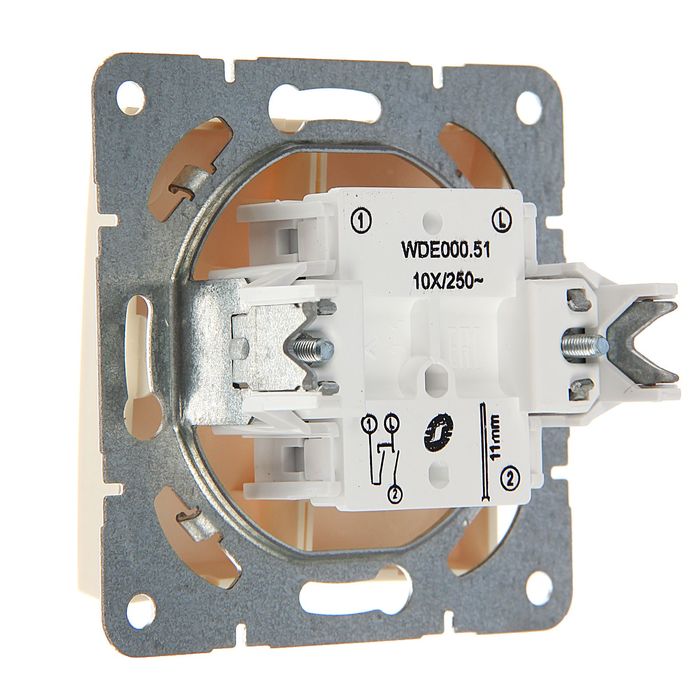 Выключатель "Дуэт" SchE WDE000251, 10 А, 2 клавиши, скрытый, цвет бежевый