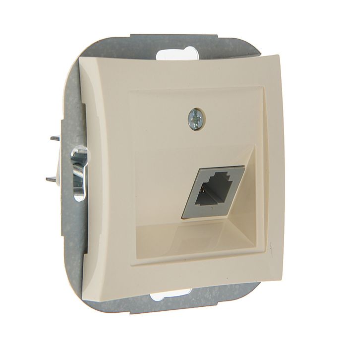 Розетка телефонная "Дуэт" SchE WDE000281, одноместная, скрытая, RJ11, цвет бежевый