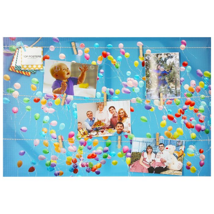 Картина для фотоколлажа "Шарики в небе"