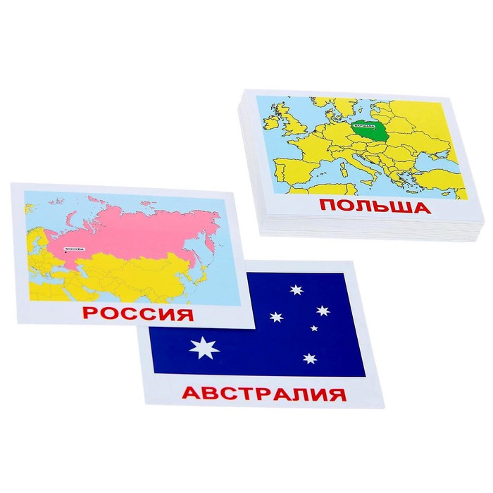Набор карточек "Мини-40. Страны + Флаги + Столицы"