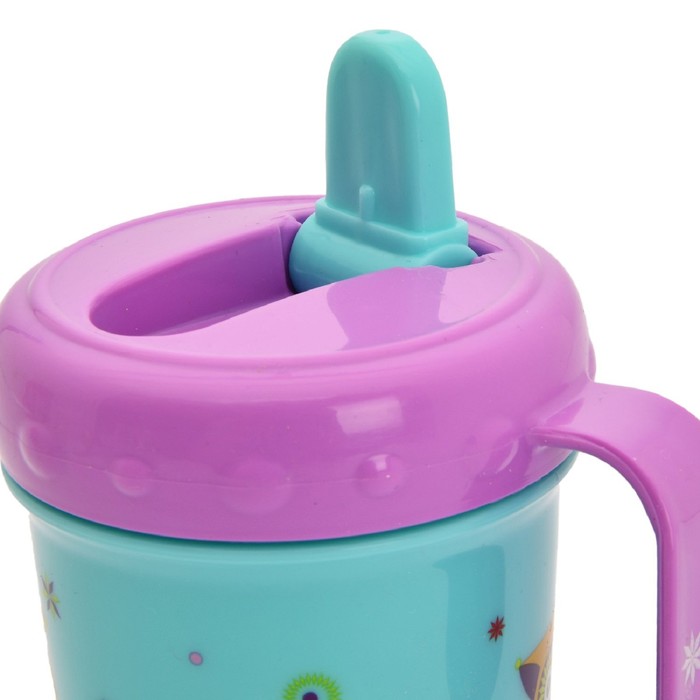 Поильник с выдвижным носиком «Совы», с ручками, 210 мл, от 6 мес., цвета МИКС