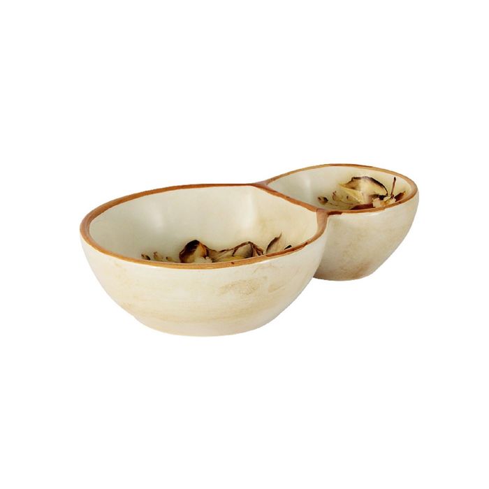 Блюдо 2-х секционное для оливок "Зимние яблоки", 17,5х11 см