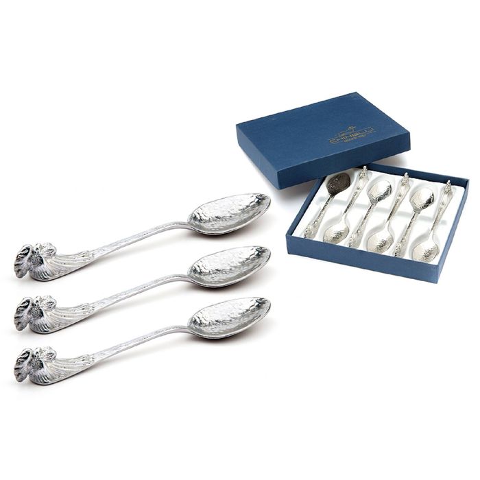 Набор из 6 чайных ложек "Петух"