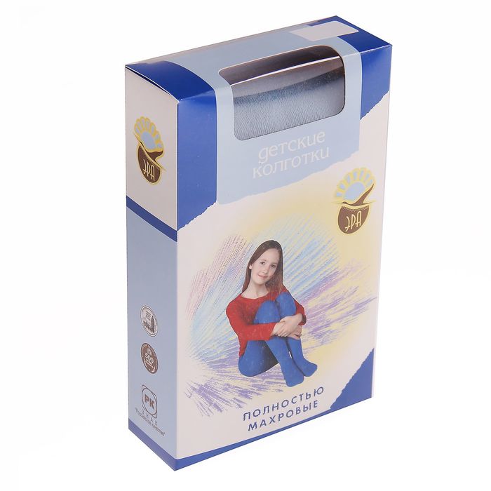 Колготки детские махровые ЭРА синий, рост 140-152