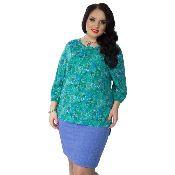 Блузка женская, размер 52, цвет зелёный М4-3205/3
