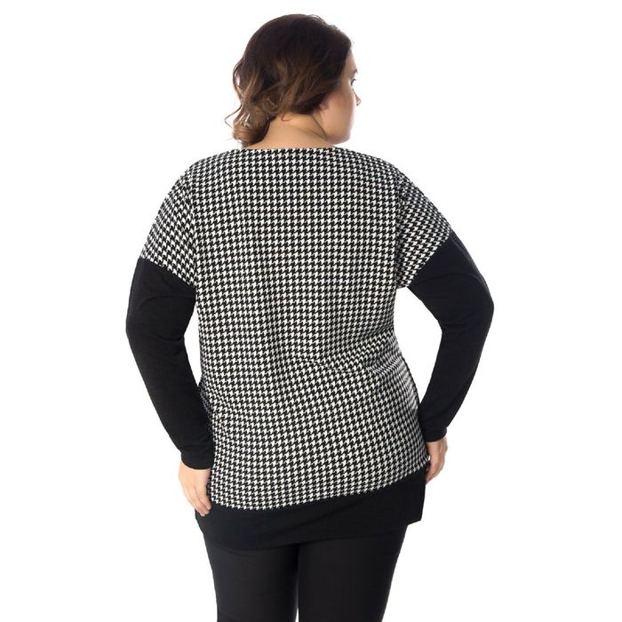 Туника женская, размер 52, цвет чёрно-белый М5-2930/5