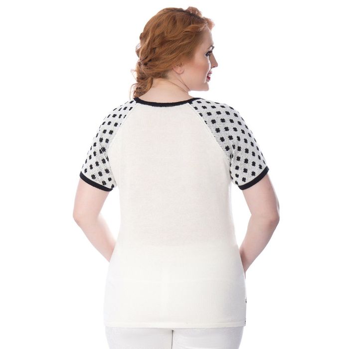 Джемпер женский, размер 52, цвет чёрно-белый Др3-117/3