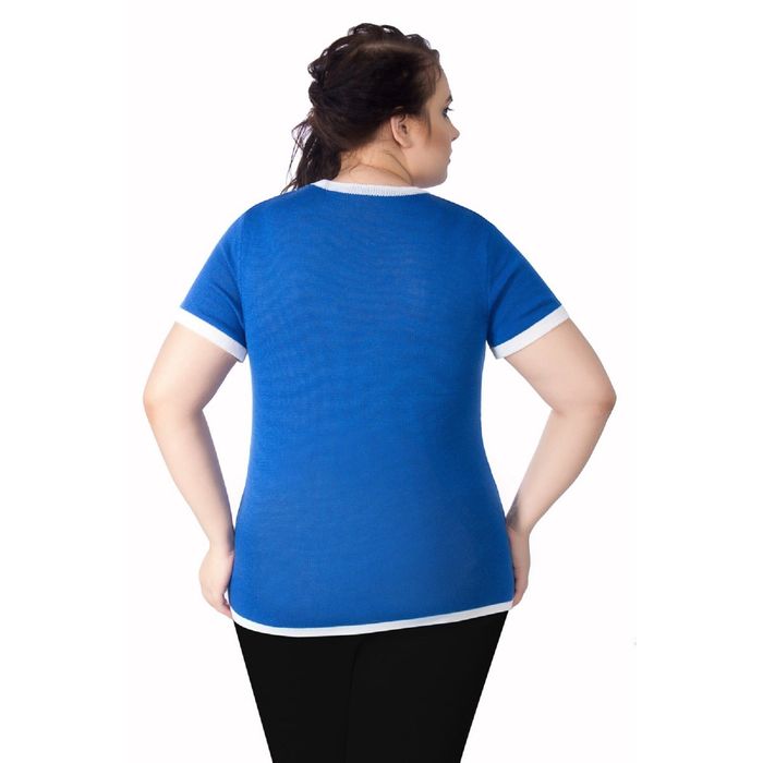 Джемпер женский, размер 52, цвет синий/белый Др3-120/1