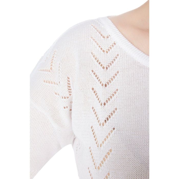 Джемпер женский, размер 52, цвет белый/зелёный Др3-132/1