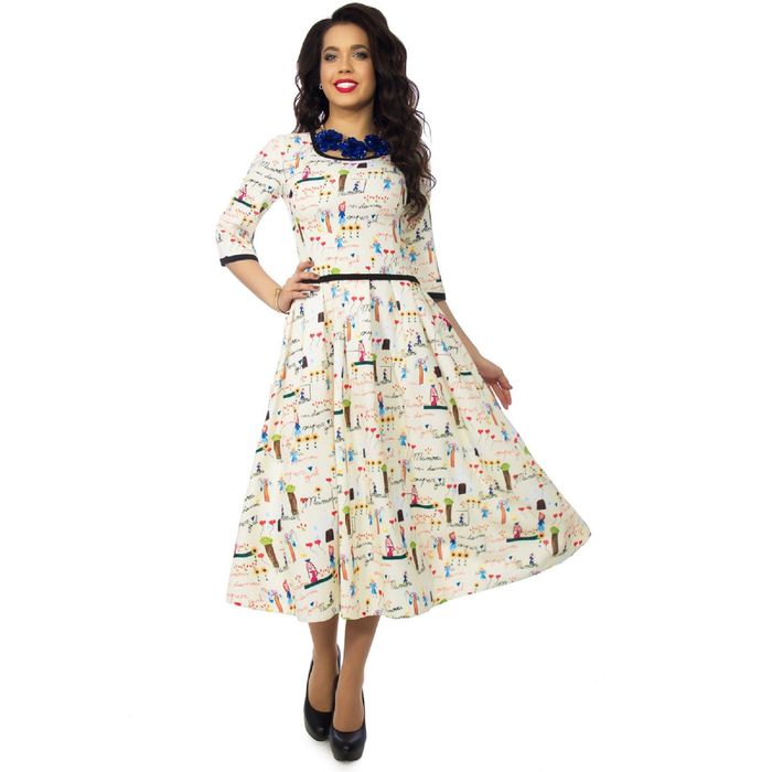 Платье женское, размер 46, цвет жёлтый П4-3329