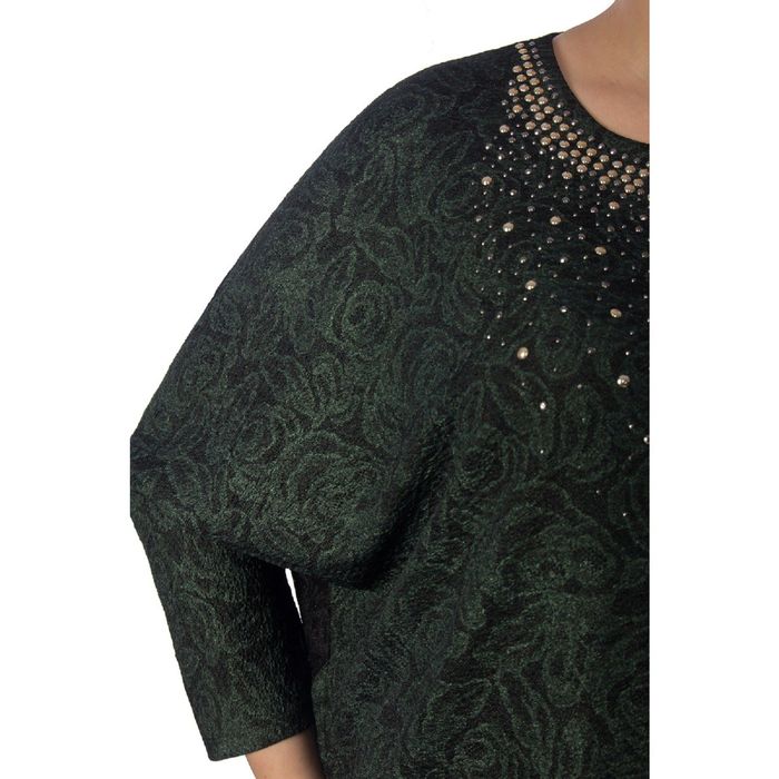 Туника женская, размер 52, цвет зелёный/чёрный М4-3029/1