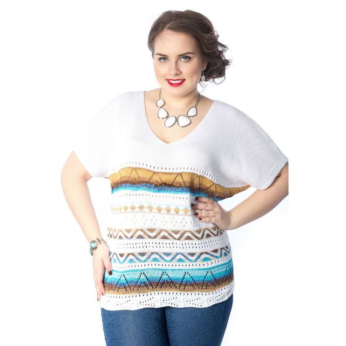 Джемпер женский, размер 52. цвет белый Др3-27/1