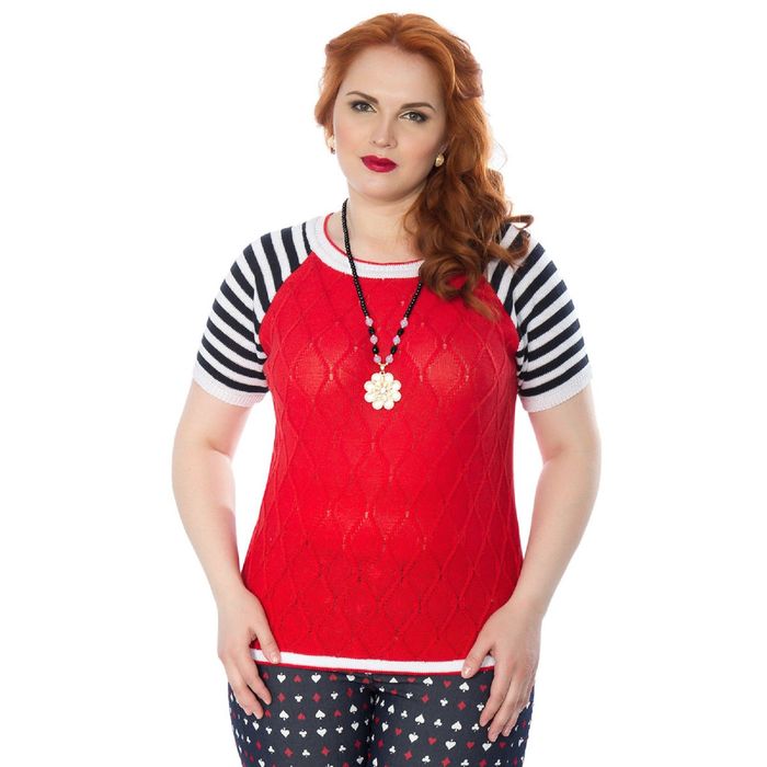 Джемпер женский, размер 52. цвет красный Др3-28/5