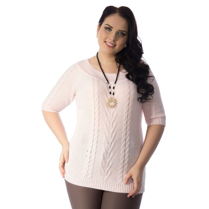 Туника женская, размер 52, цвет светло-розовый Др4-113/1