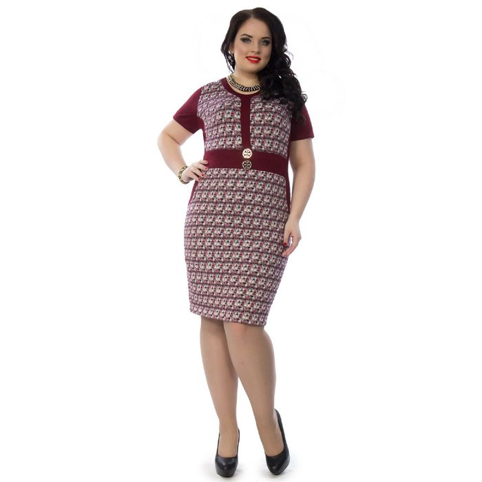 Платье женское, размер 52, цвет бордовый П3-3126/3