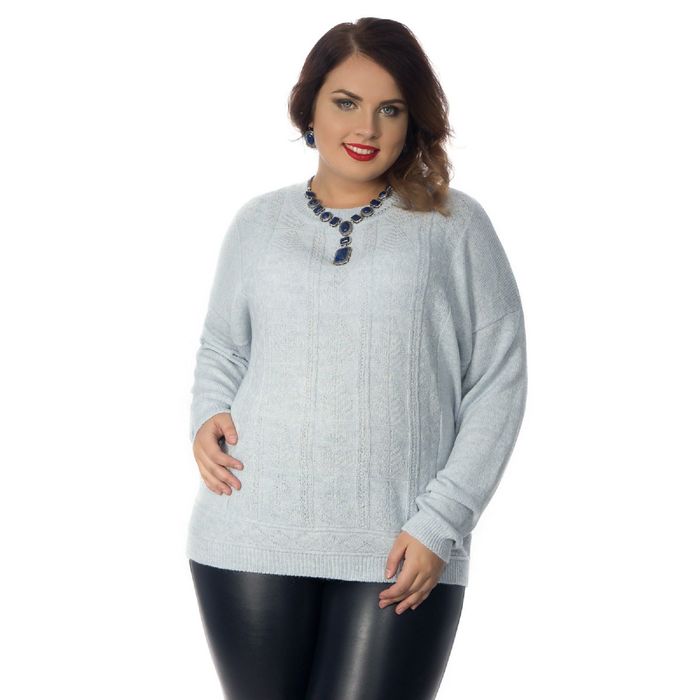Джемпер женский, размер 52, цвет голубой Др5-116/1