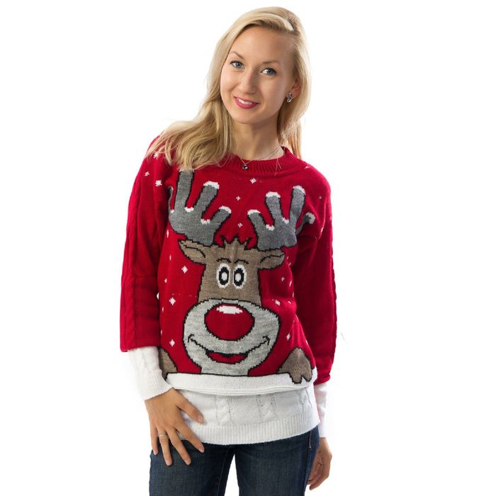 Джемпер женский, размер 42, цвет красный Др5-151