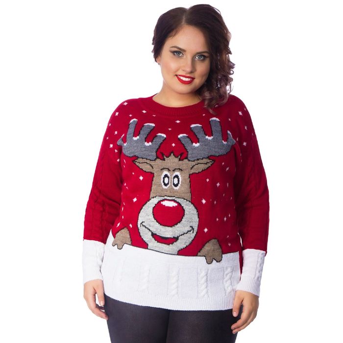 Джемпер женский, размер 52, цвет красный Др5-151/1