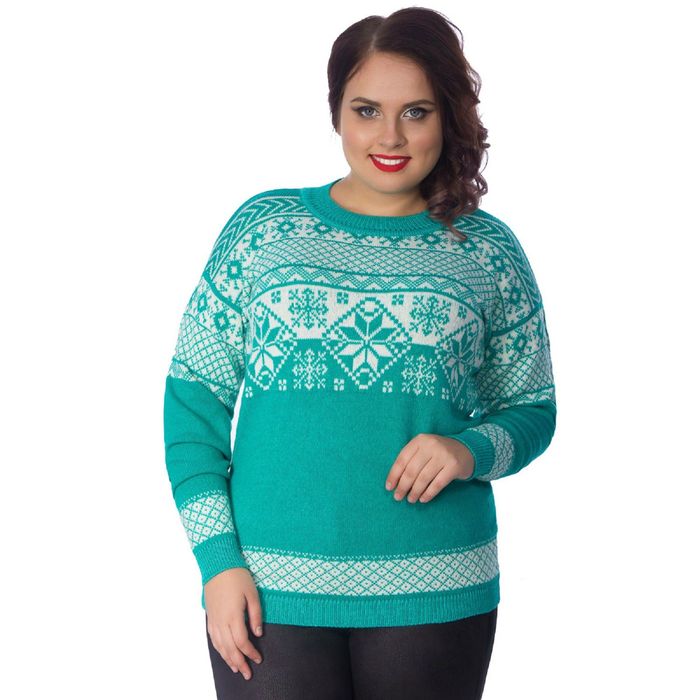 Джемпер женский, размер 52, цвет зелёный ДДр5-152/1