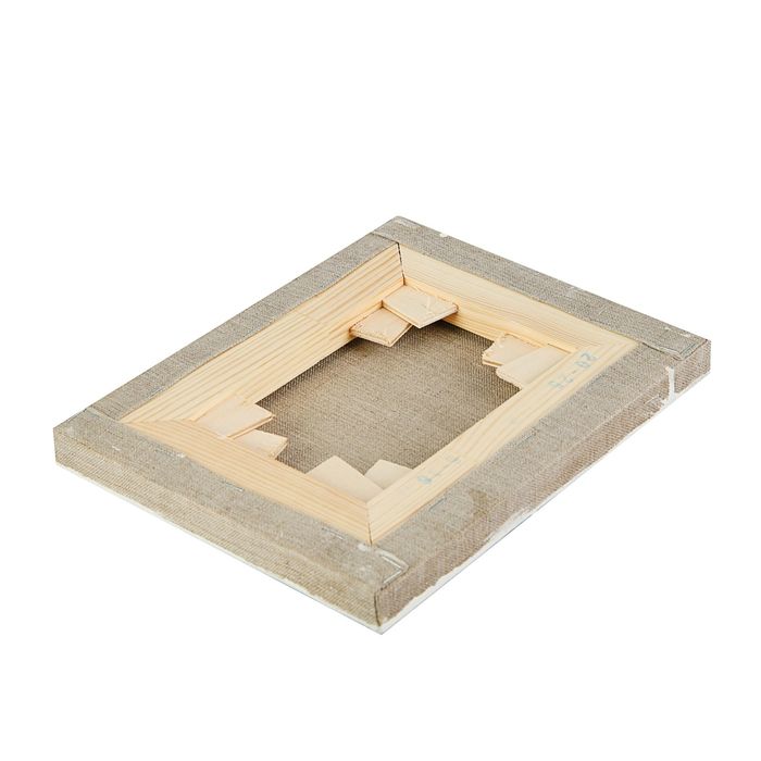 Холст на подрамнике лён 100% эмульсионный грунт 2*25*25 см мелкозернистый, 180 г/м² Туюкан Т0003988