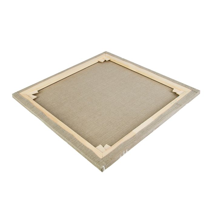 Холст на подрамнике лён 100% эмульсионный грунт 2*60*60 см мелкозернистый, 180 г/м² Туюкан Т0003846