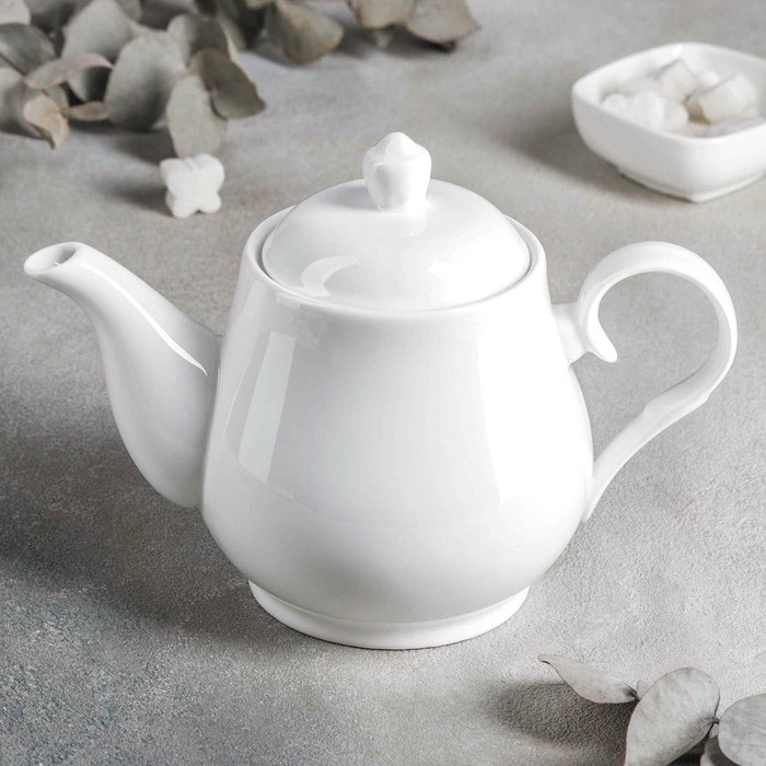 Чайник фарфоровый заварочный Wilmax, 850 мл, цвет белый