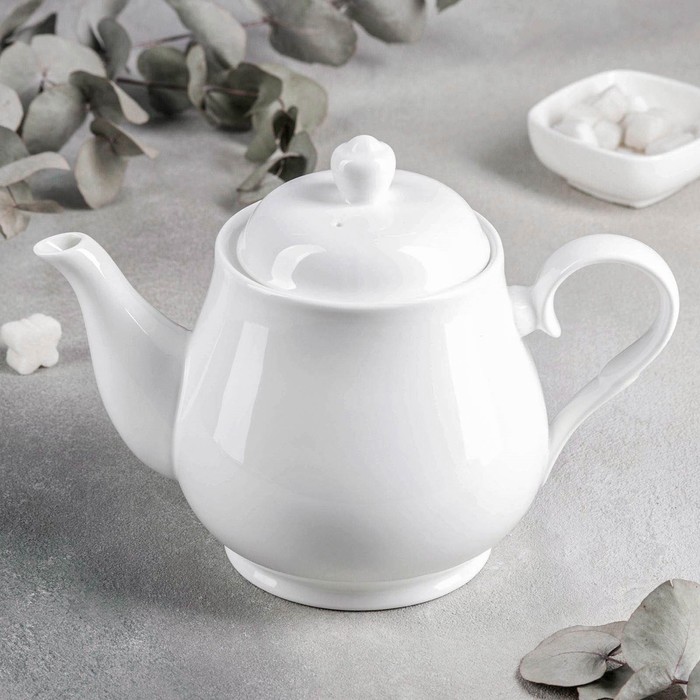 Чайник фарфоровый заварочный Wilmax, 1,15 л, цвет белый