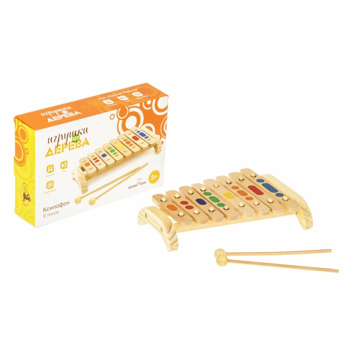 Ксилофон 8 тонов дерево