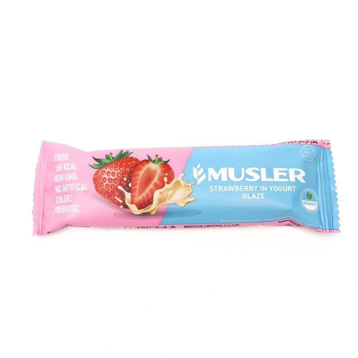 фото Батончик мюсли musler клубничный в йогуртовой глазури, 30 г
