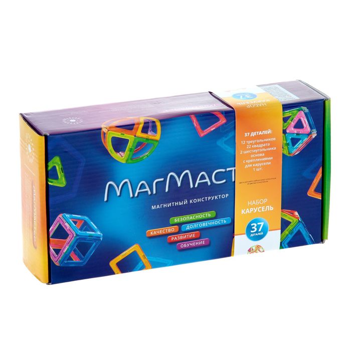 Магнитный конструктор "Карусель", 37 деталей