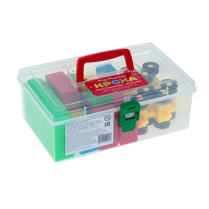 Магнитный конструктор "Паровозик", 28 деталей