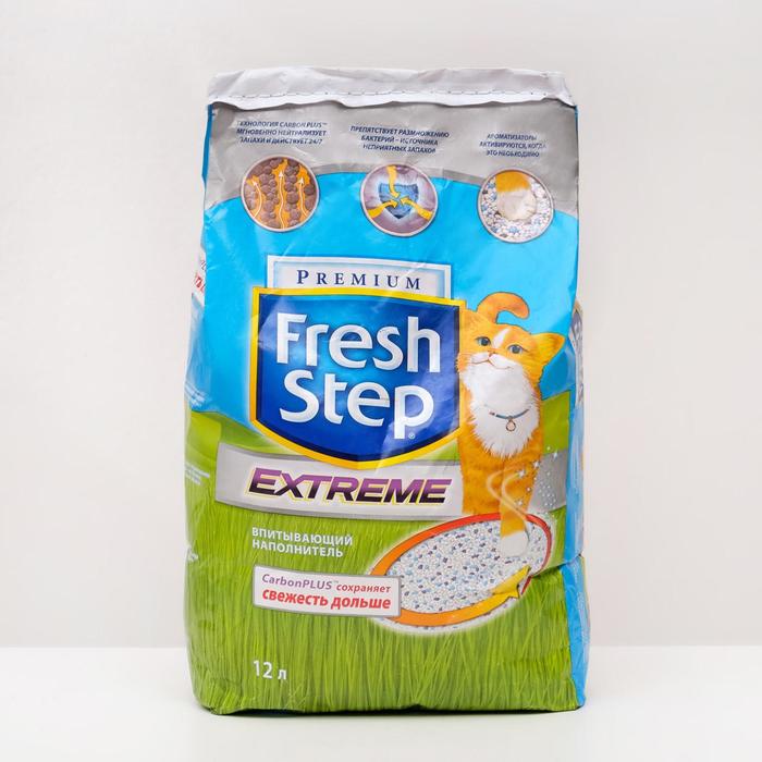 Наполнитель Fresh Step  тройной контроль запахов д/кошек 12 литров  (6,35 кг)