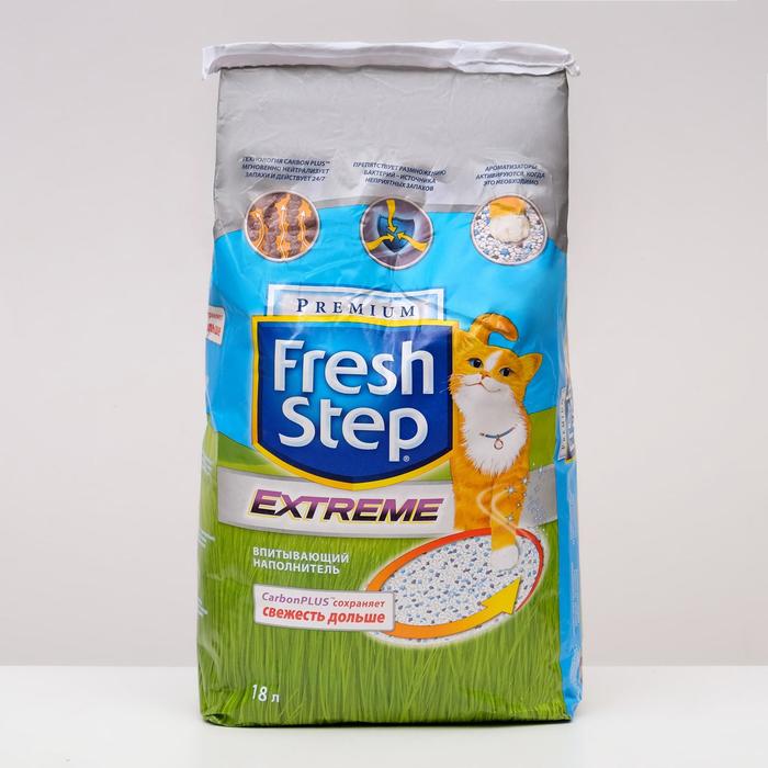 

Наполнитель Fresh Step впитывающий, тройной контроль запахов для кошек, 18 литров
