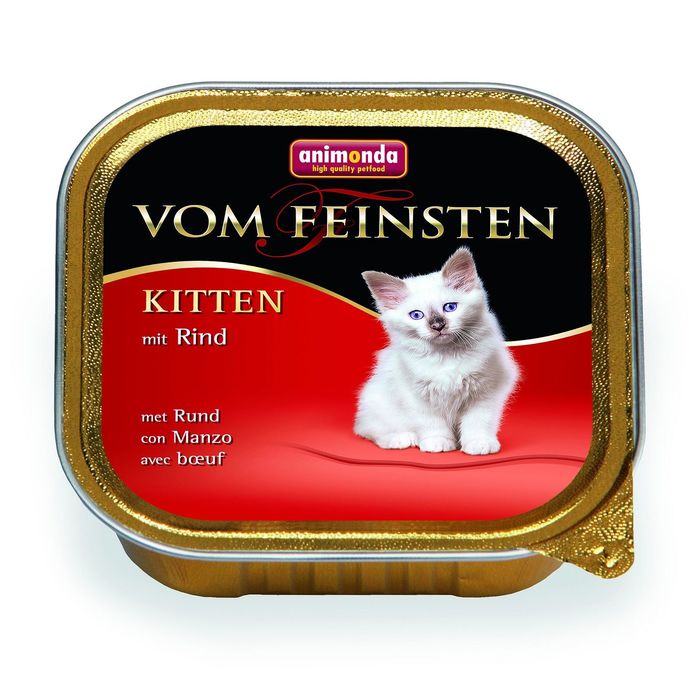 Влажный корм Animonda VOM FEINSTEN KITTEN для котят, с говядиной, ламистер, 100 г