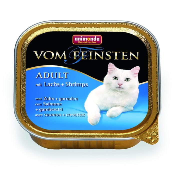 Влажный корм Animonda VOM FEINSTEN ADULT для кошек, лосось/креветки, ламистер, 100 г