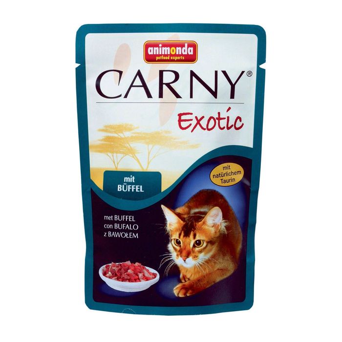Влажный корм Animonda CARNY EXOTIC для кошек, с мясом буйвола, пауч, 85 г