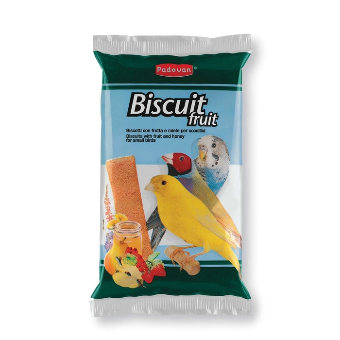 Лакомство Padovan  BISCUIT Fruit  бисквиты фрукты/яйцо  для декоративных птиц , 5*30г