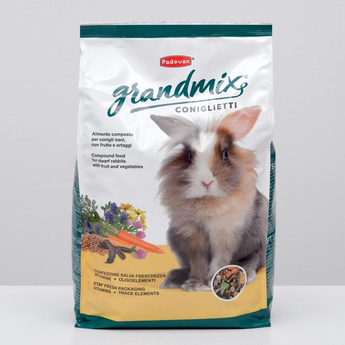 Корм Padovan GRANDMIX Coniglietti комплексный/основной для кроликов , 3 кг